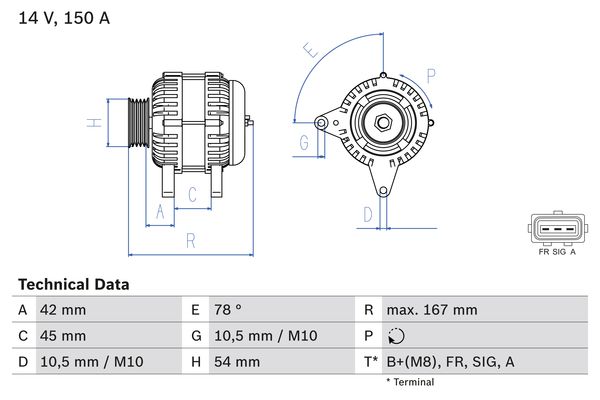 BOSCH 0 986 049 071 Alternator Alternator . Irish Auto Parts