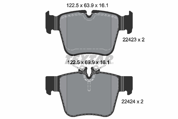 Picture of TEXTAR - 2242301 - Brake Pad Set, disc brake (Braking System)