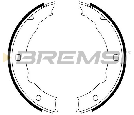 BREMSI - GF0387 - Komplet kočionih papuča, ručna kočnica (Kočioni uređaj)