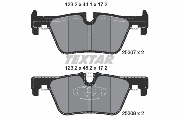 Picture of TEXTAR - 2530701 - Brake Pad Set, disc brake (Braking System)