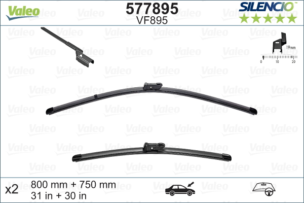 Picture of VALEO - 577895 - Wiper Blade (Window Cleaning)