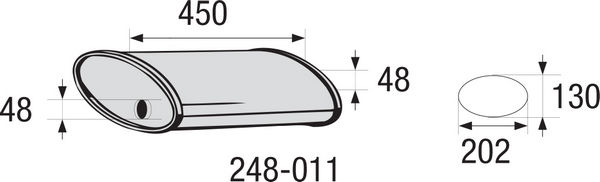 BOSAL - 248-011 - Srednji izduvni lonac, univerzalni (Izduvni sistem, univerzalni)