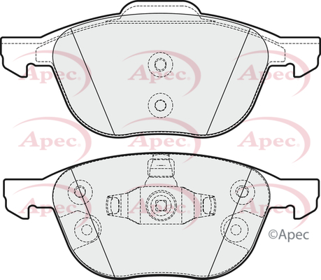 Picture of APEC - PAD1821 - Brake Pad Set, disc brake (Braking System)