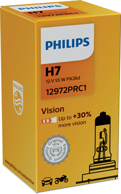 Picture of Philips H7 12V 55W +30%  Vision Halogen Bulb