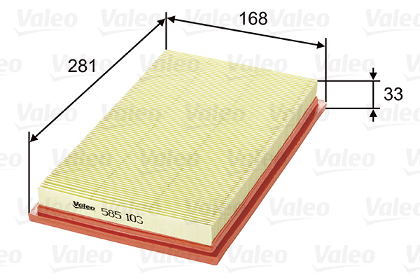 VALEO - 585103 - Filter za vazduh (Sistem za dovod vazduha)