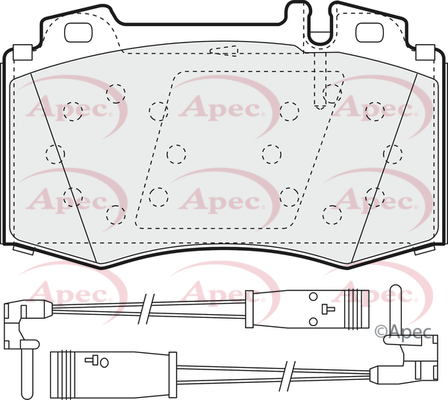 Picture of APEC - PAD1535 - Brake Pad Set, disc brake (Braking System)