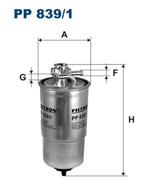 FILTRON - PP 839/1 - Filter za gorivo (Sistem za dovod goriva)