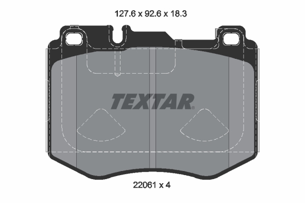 Picture of TEXTAR - 2206103 - Brake Pad Set, disc brake (Braking System)