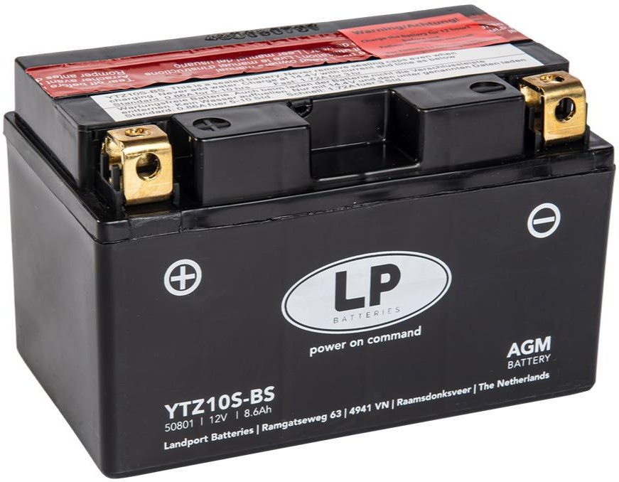 Moto akumulator LANDPORT agm mb ytz10s-bs 8,6Ah 150A L+ (151x87x92)