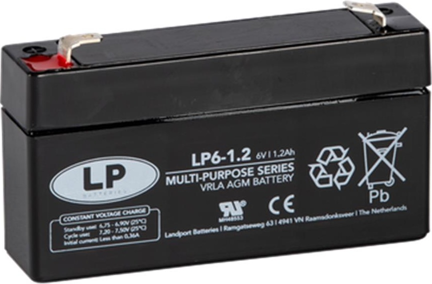 Akumulator LANDPORT VRLA AGM NSA LP6-12 T1 12AH (151X51X94)