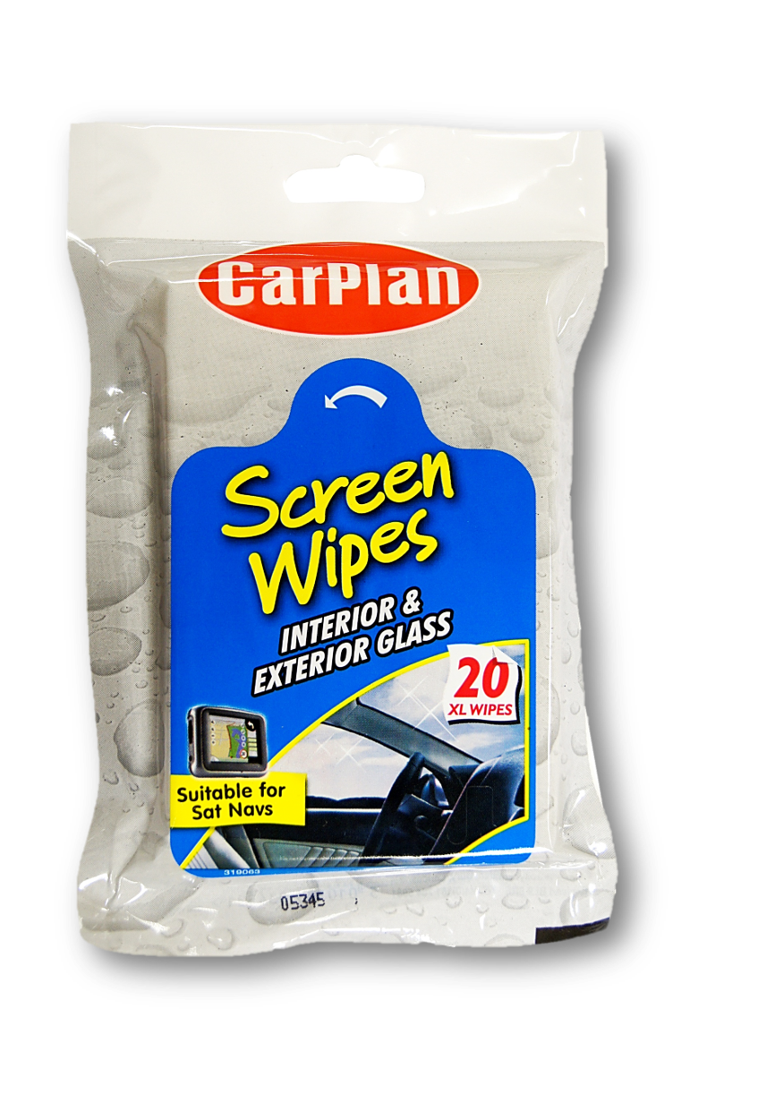 Picture of Carplan Csw015 Screen Wipes Contains 20 X-Large Wipes