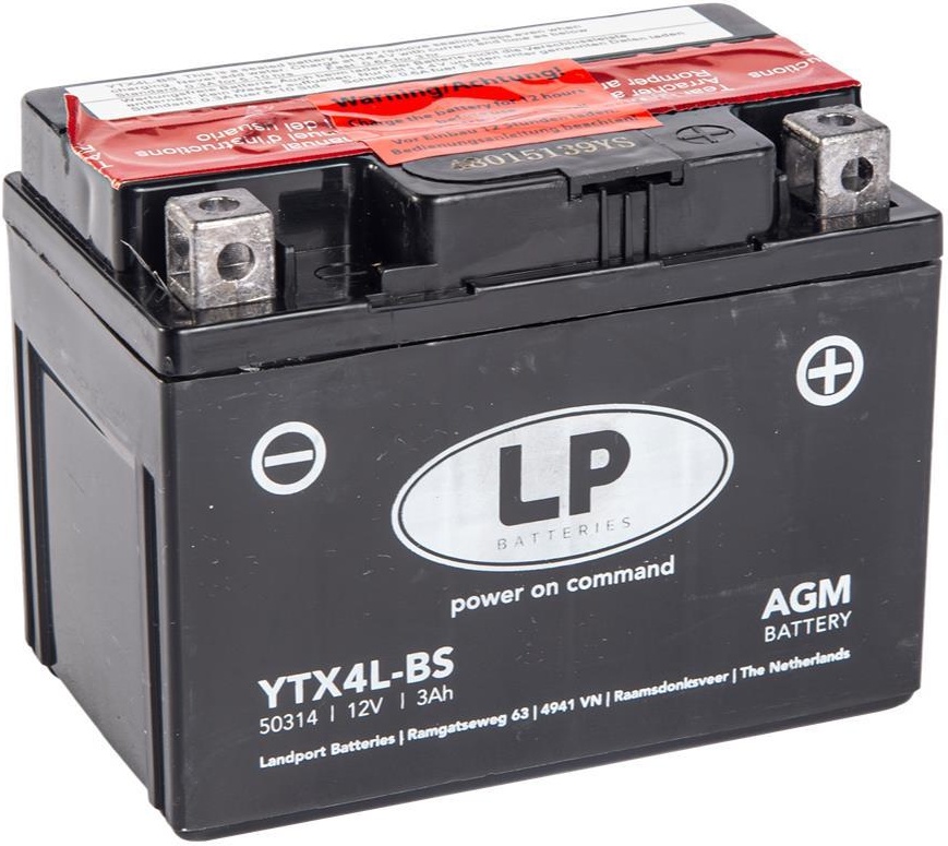 Moto akumulator LANDPORT agm mb ytx4l-bs 3Ah 40A D+ (113x70x85)