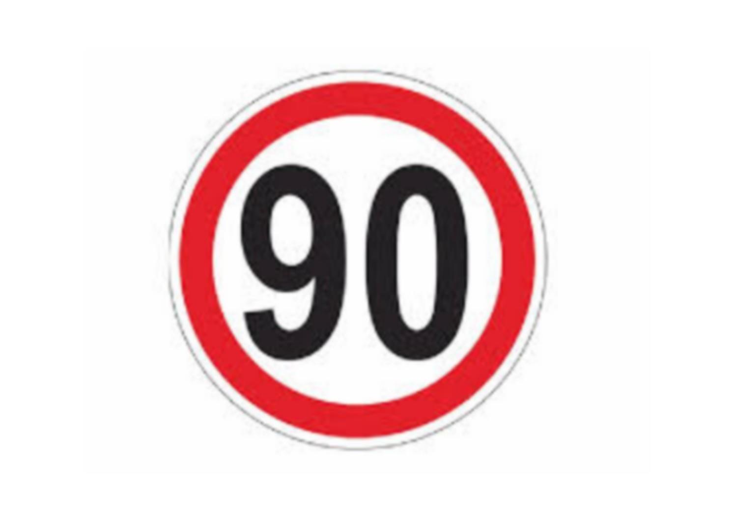 Naljepnica brzine 90 km