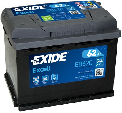 Picture of EXIDE - _EB620 - Starter Battery (Starter System)