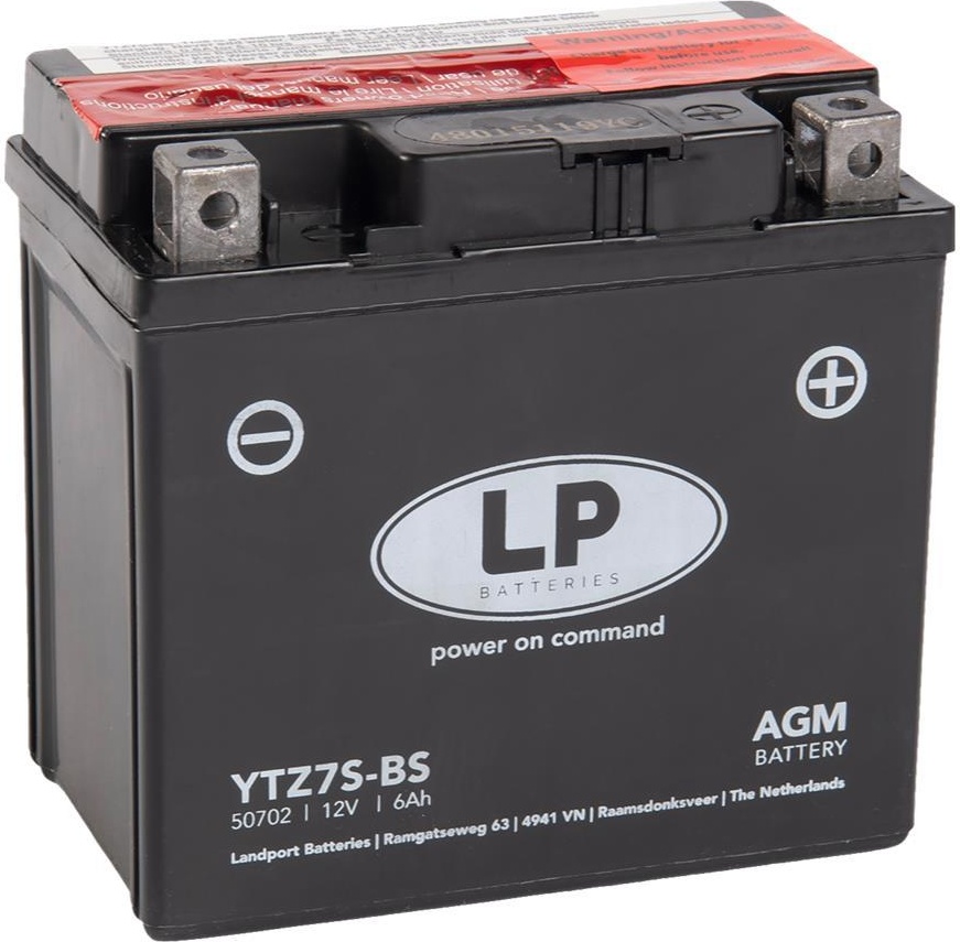 Moto akumulator LANDPORT agm mb ytz7s-bs 6Ah 100A D+ (113x70x107)