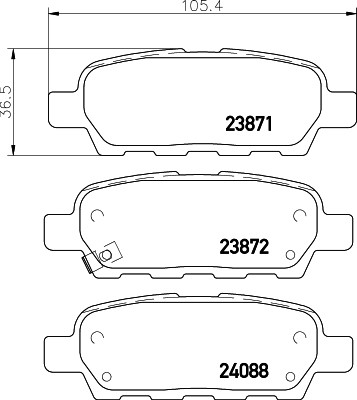 Picture of MINTEX - MDB2261 - Brake Pad Set, disc brake (Brake System)