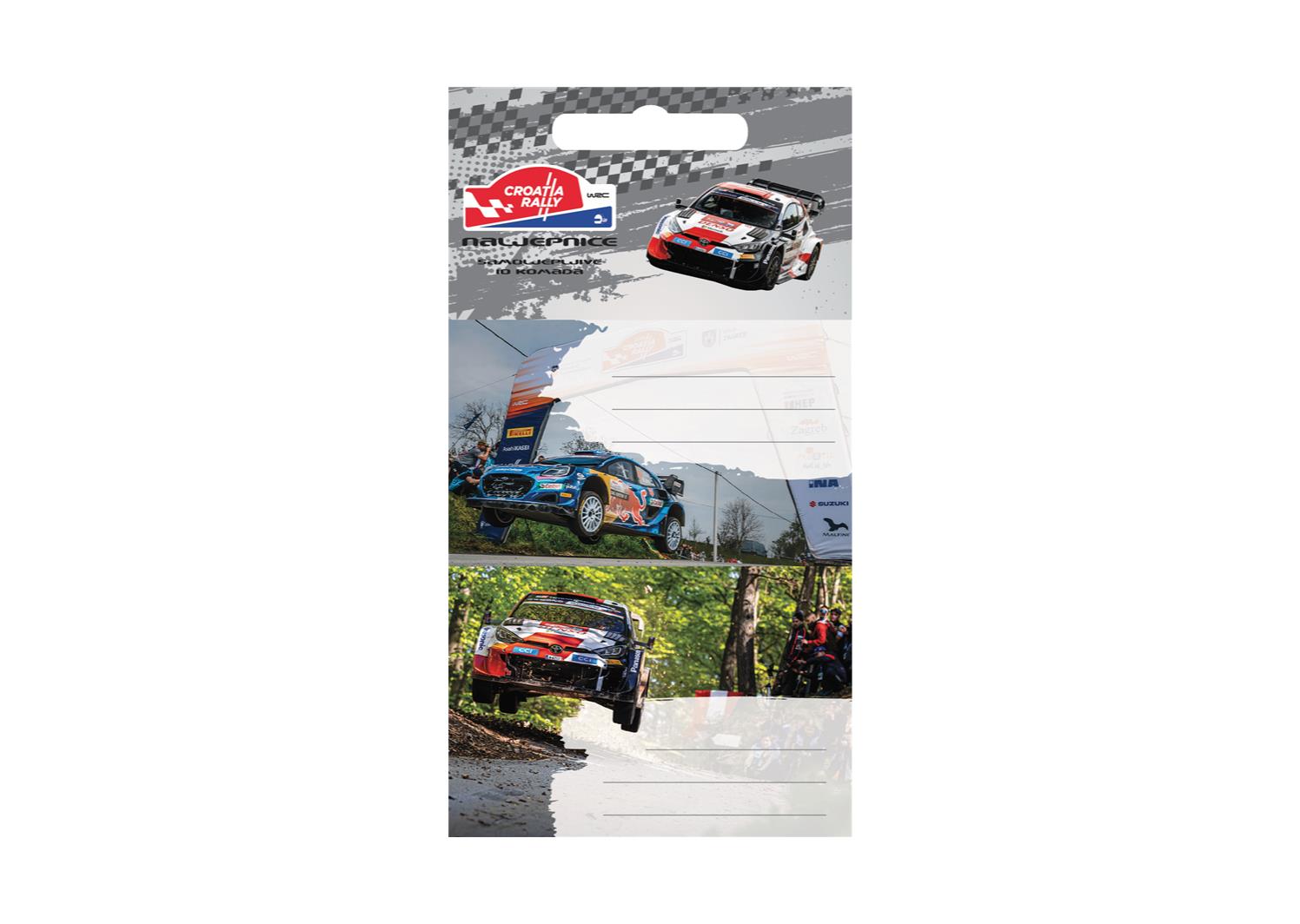 NALJEPNICE ZA BILJEŽNICE WRC CROATIA RALLY 10 KOM BLS P24/240/960