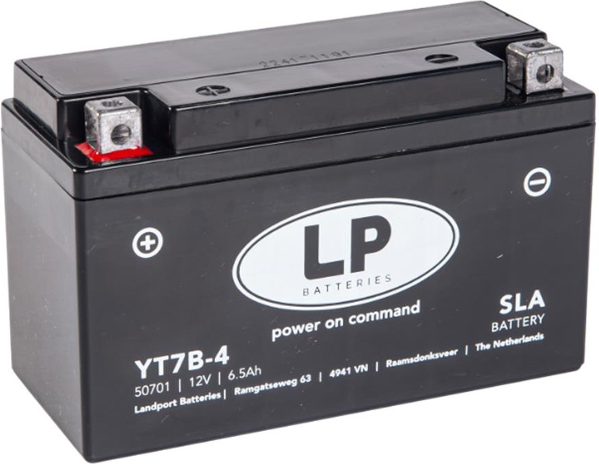 Moto akumulator LANDPORT SLA-AGM MB YT7B-4 6,5Ah L+ (150x66x93)