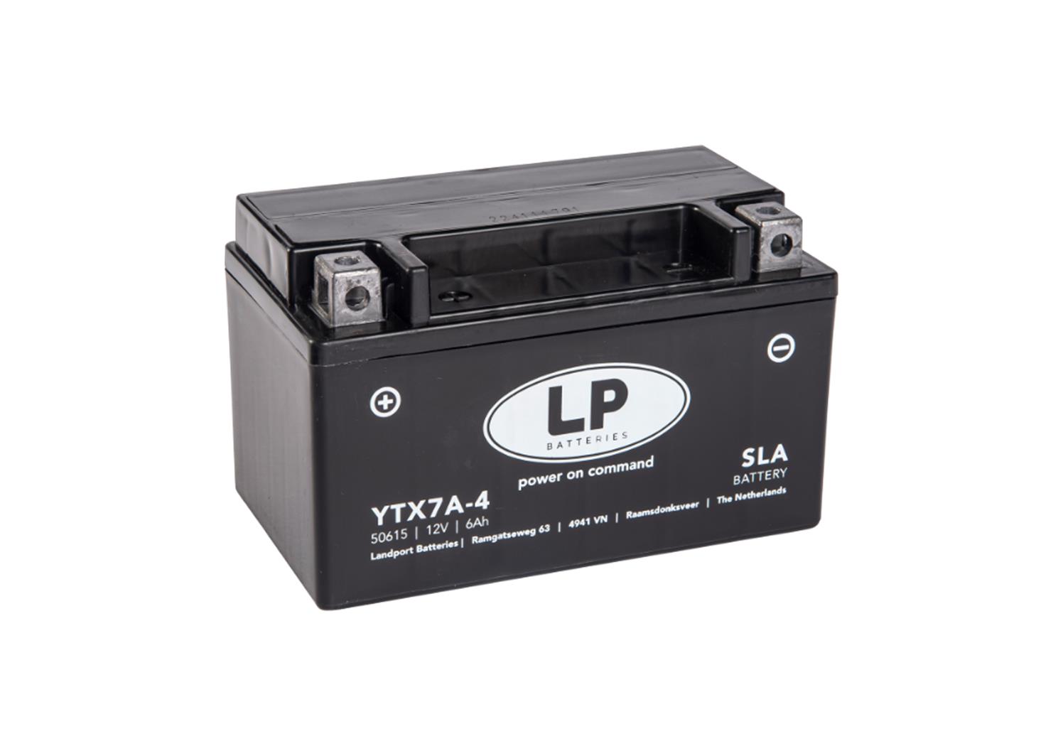 Moto akumulator LANDPORT SLA-AGM MB YTX7A-4 6Ah 150A L+ (150X87X93)