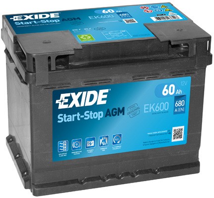 Picture of AGM EXIDE BATTERY 60AH 680CCA