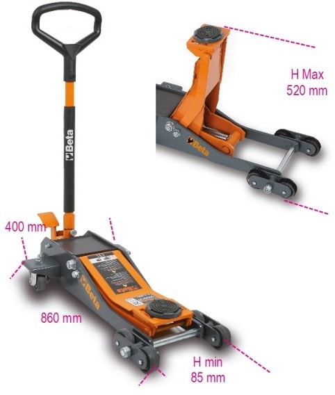 Picture of Beta 2 Ton Low Profile Car Jack 3030