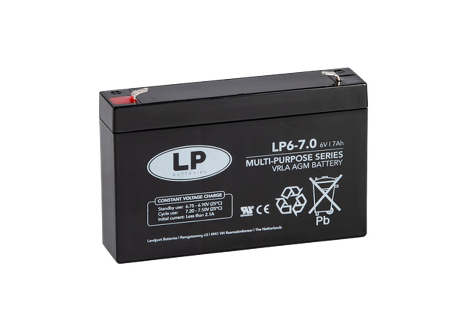 Akumulator LANDPORT VRLA AGM NSA LP6-7,0 T1 7AH (150X34X94)