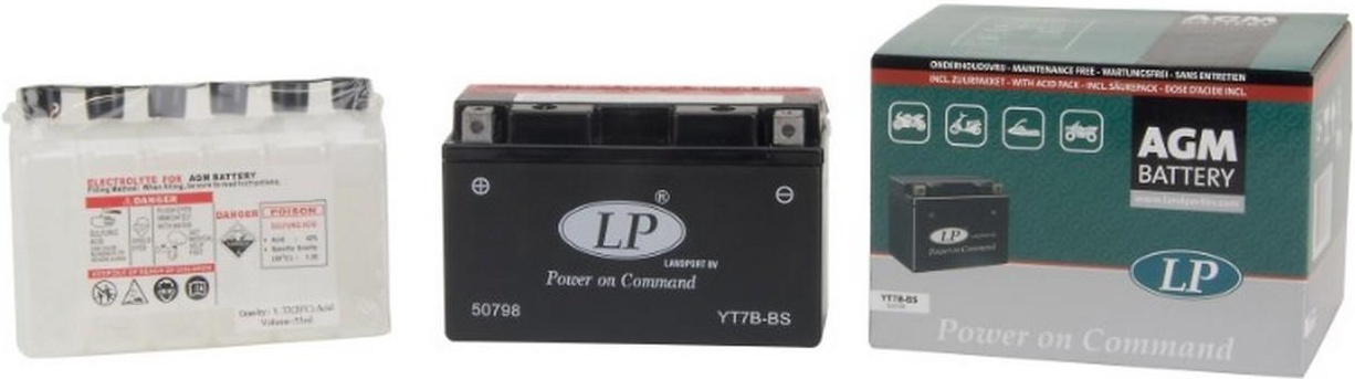 Moto akumulator LANDPORT agm mb yt7b-bs 6,5Ah 110A L+ (151x66x92)