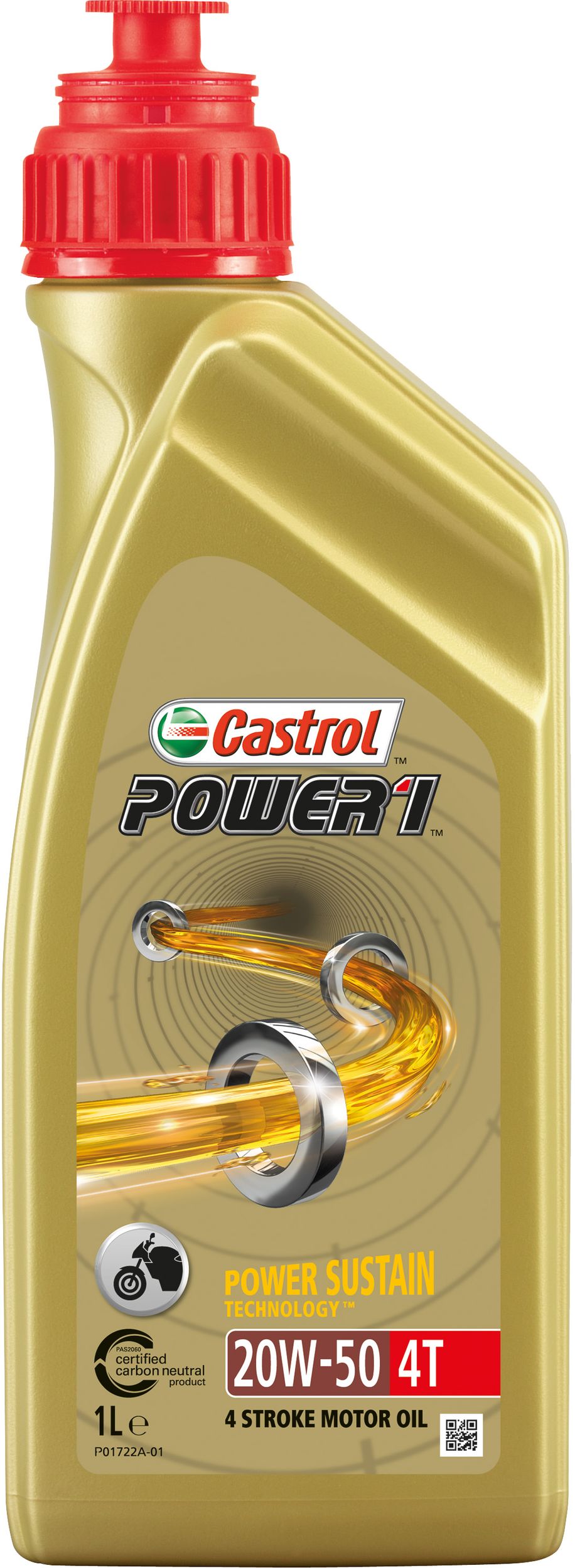 Image de Huile moteur - CASTROL - Power 1 4T 20W-50, 1L