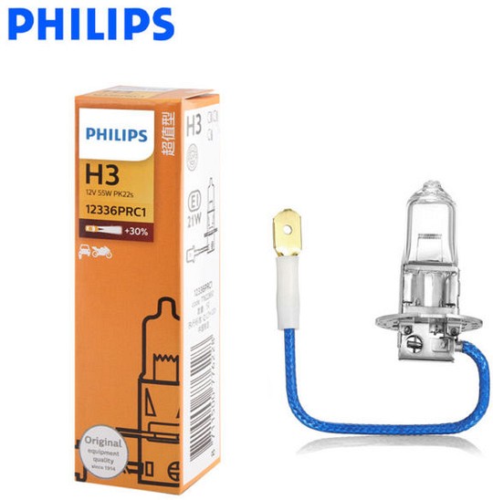 Picture of Philips H3 12V 55W +30%  Vision Halogen Bulb