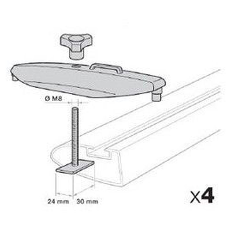 Slika THULE T-žleb adapter Power-Grip/Fast-Grip 24mm