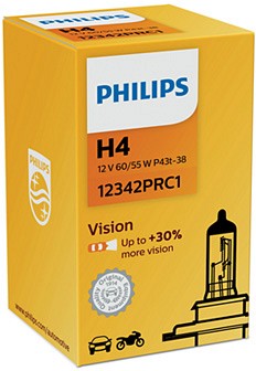Picture of Philips H4 12V 60/55W +30%  Vision Halogen Bulb