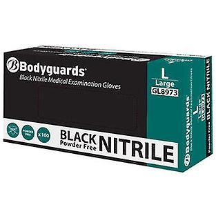 Picture of Polyco Bodyguards Black Nitrile Gloves Large