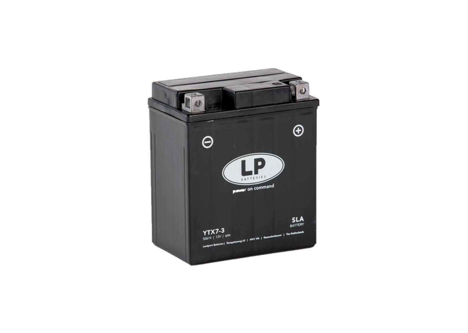 Moto akumulator LANDPORT SLA-AGM MB YTX7-3 6Ah D+ (113X70X130)