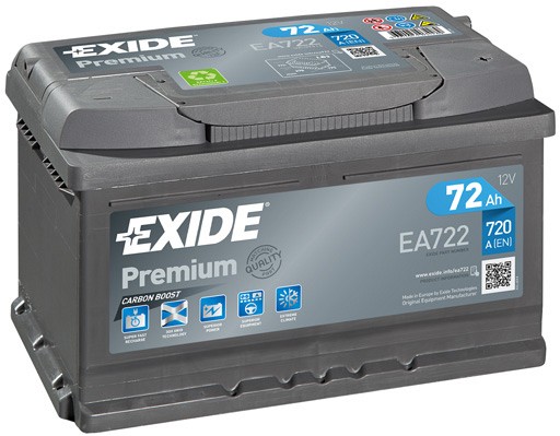 Picture of EXIDE - _EA722 - Starter Battery (Starter System)