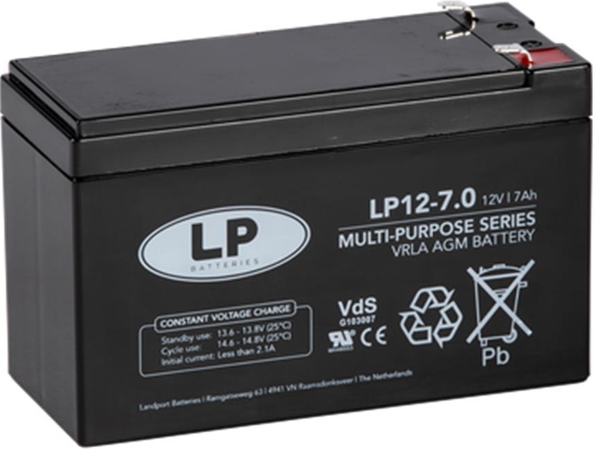 Akumulator LANDPORT VRLA AGM NSA LP12-7 T1/T2 7AH (151X65X99)