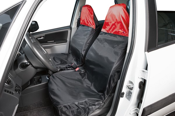 Picture of Walser Polyester Protective Seat Cover - Black Red