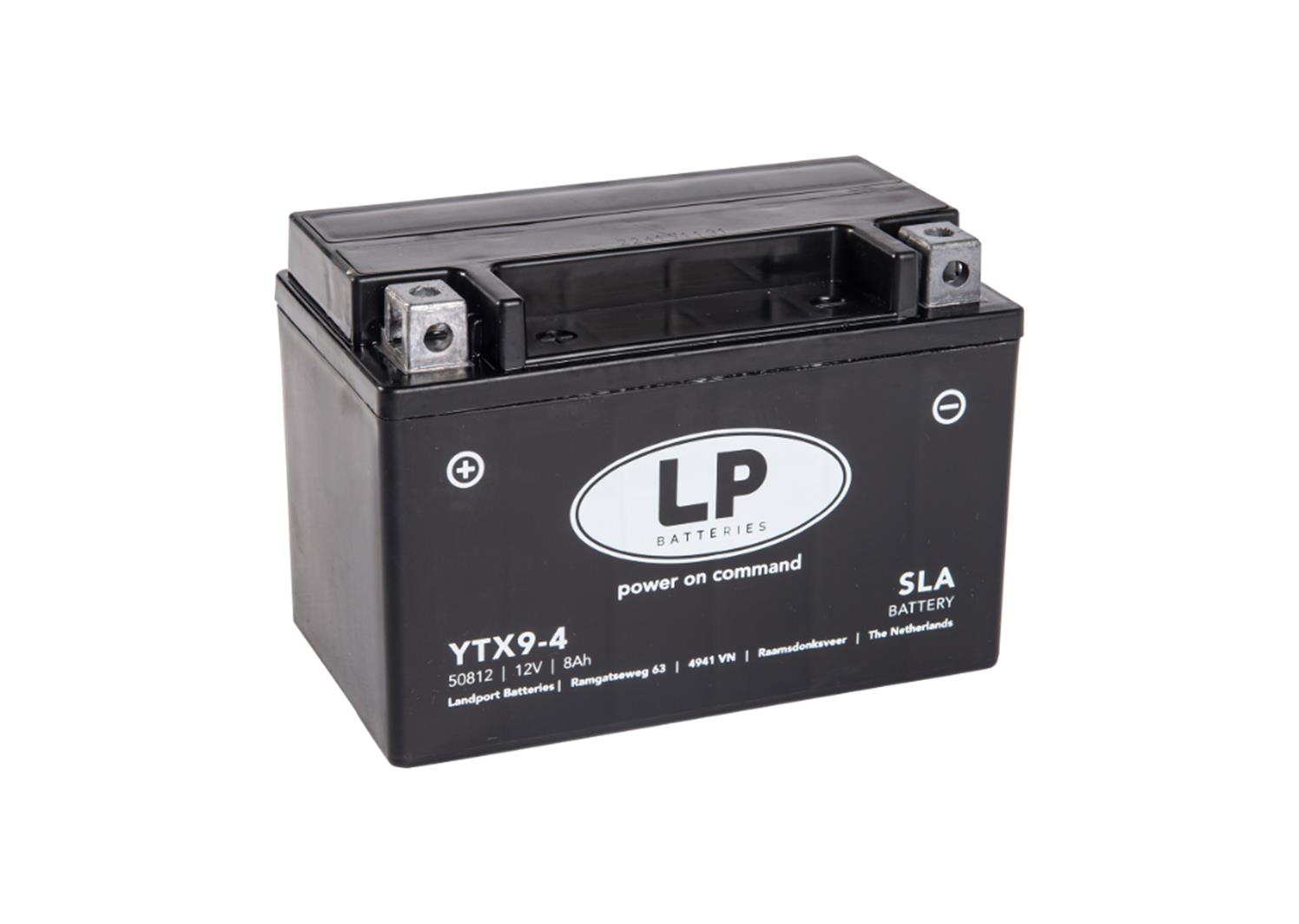 Moto akumulator LANDPORT SLA-AGM MB YTX9-4 8Ah 120A L+ (150X87X105)