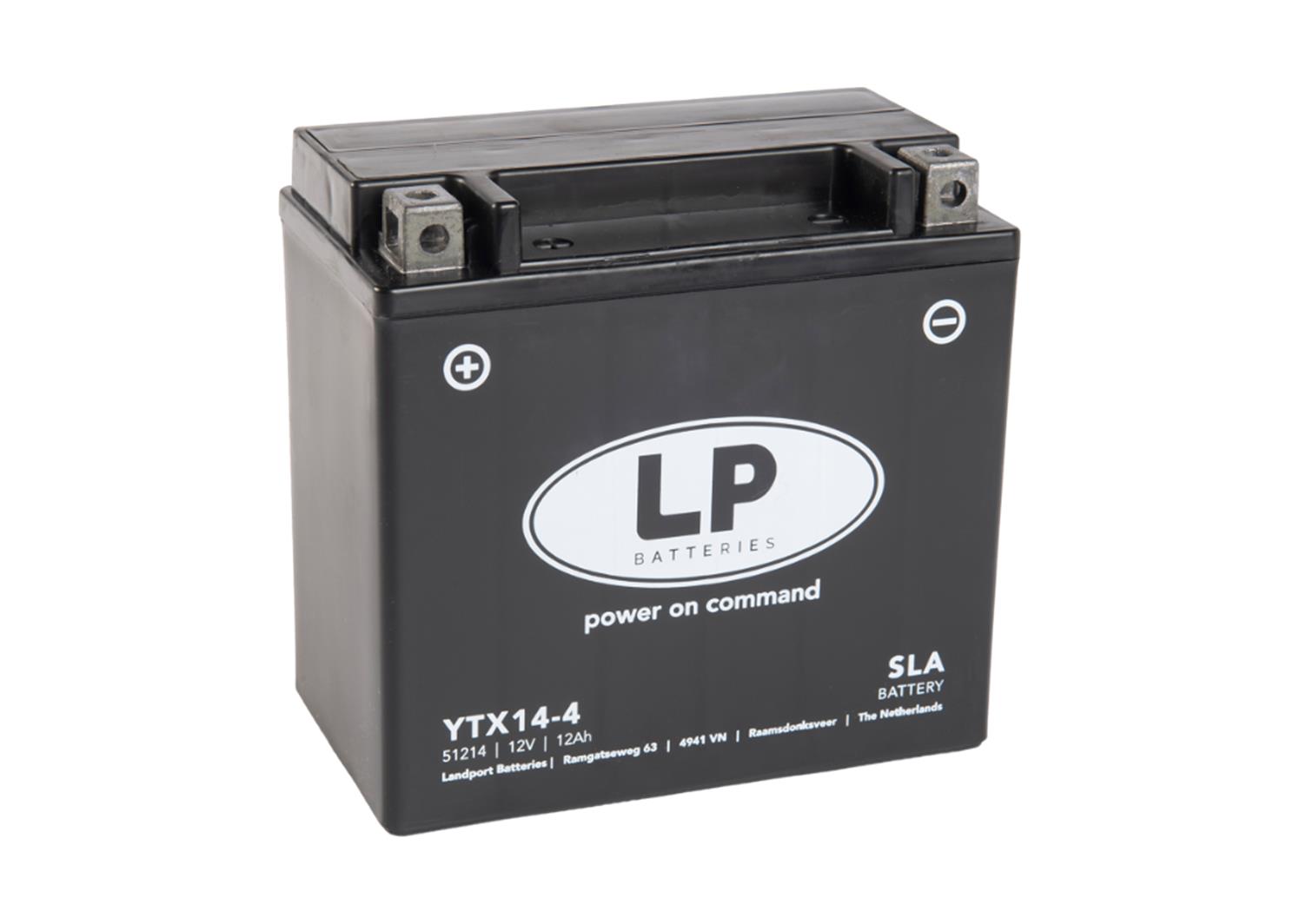 Moto akumulator LANDPORT SLA-AGM MB YTX14-4 12Ah 200A L+ (150X87X145)