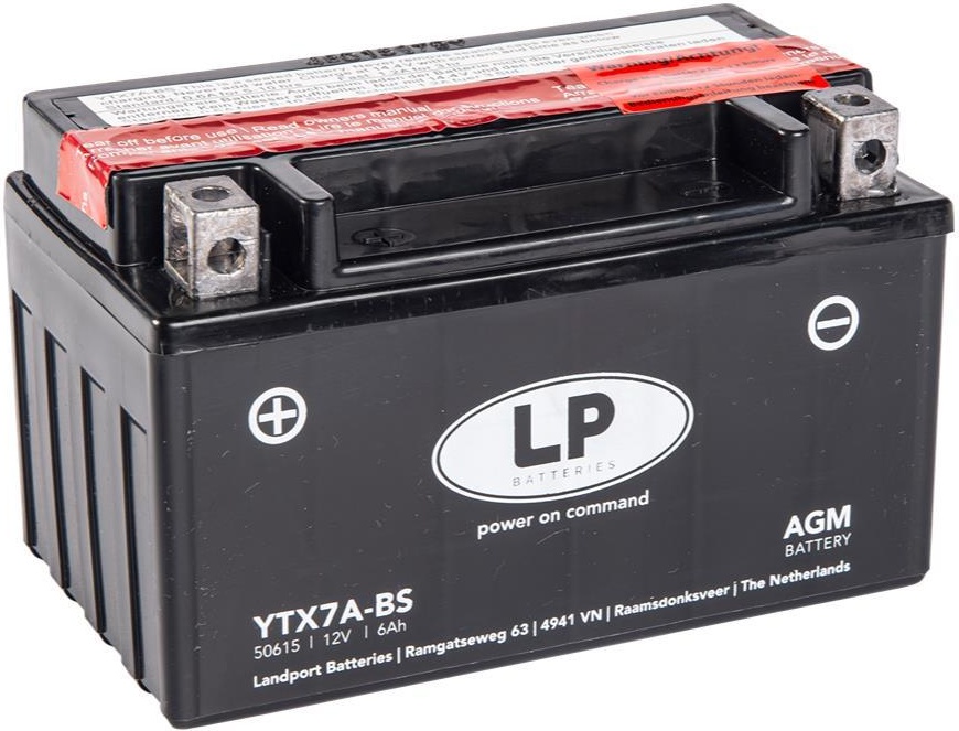Moto akumulator LANDPORT agm mb ytx7a-bs 6Ah 105A L+ (150x87x95)