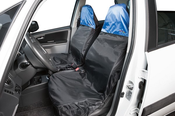Picture of Walser Polyester Protective Seat Cover - Black Blue