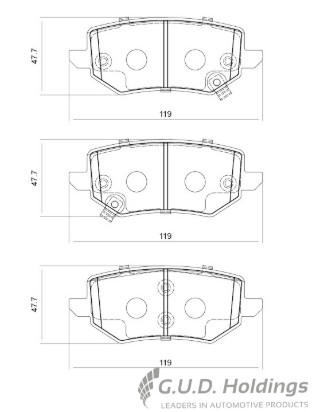 Picture of Brake Pad Set, disc brake - Safeline - D4265