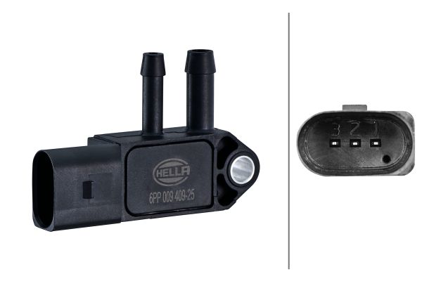 Picture of HELLA - 6PP 009 409-251 - Sensor, exhaust pressure (Mixture Formation)