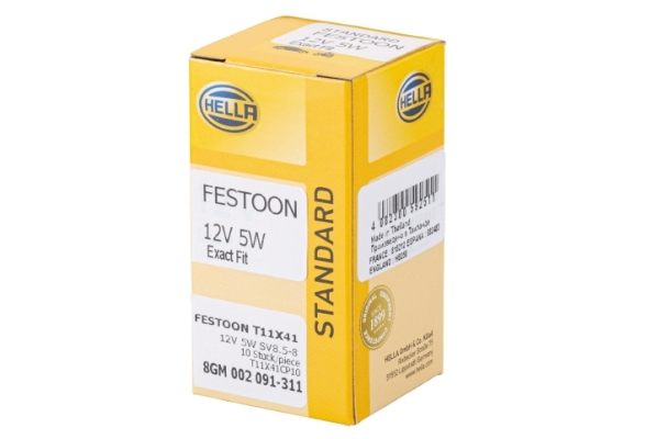 Žarulja, svjetlo registarske oznake - HELLA - 8GM 002 091-311