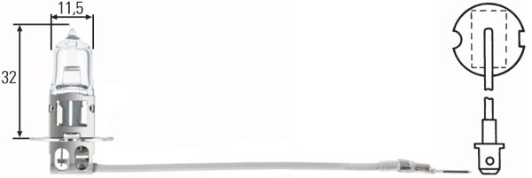 Žarulja, glavni far - HELLA - 8GH 002 090-481