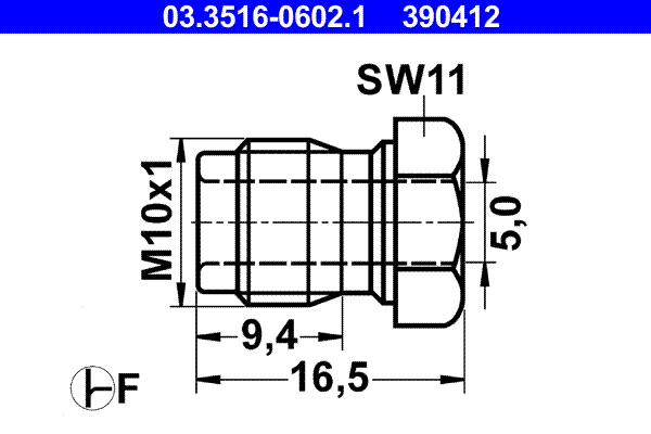 Picture of Union Bolt - ATE - 03.3516-0602.1