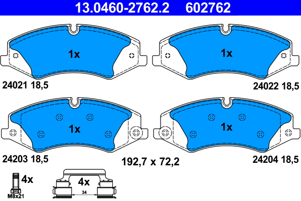 ATE disk pločice LAND 13.0460-2762.2 discovery 3.0d 10 ->