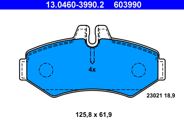 Picture of Brake Pad Set - ATE - 13.0460-3990.2
