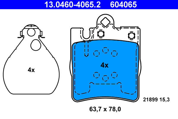 Picture of Brake Pad Set - ATE - 13.0460-4065.2