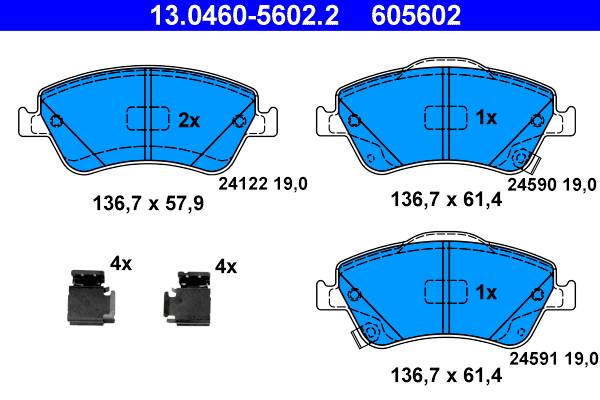 Picture of Brake Pad Set - ATE - 13.0460-5602.2