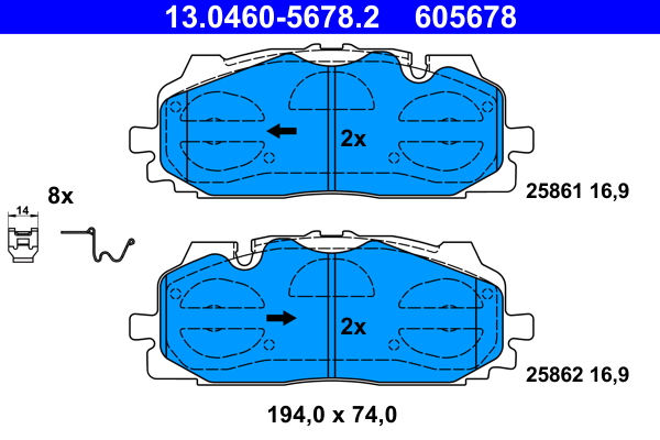 Picture of Brake Pad Set - ATE - 13.0460-5678.2